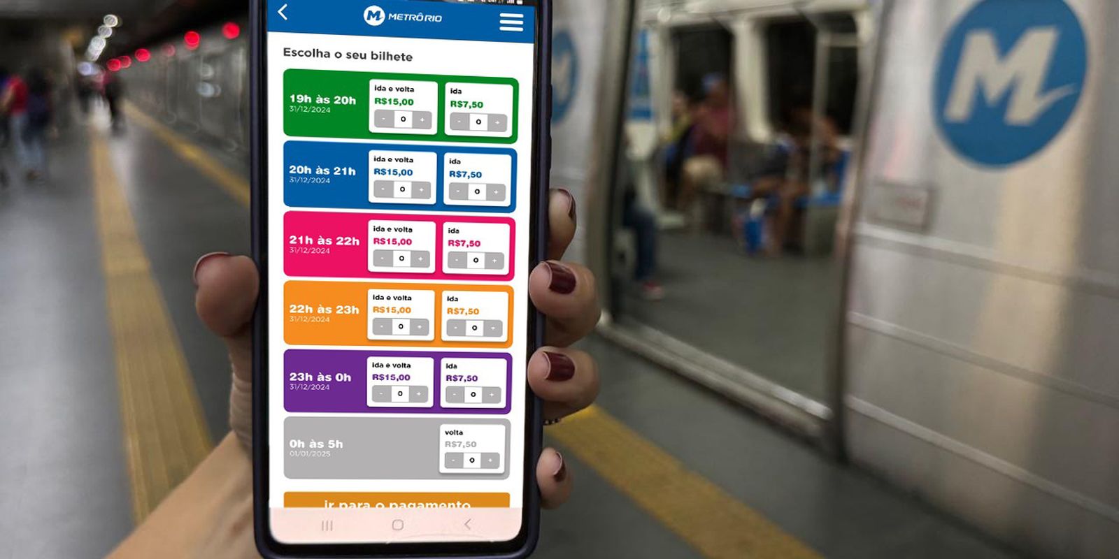 Bilhete de metrô para o Réveillon do Rio será digital, em QR Code