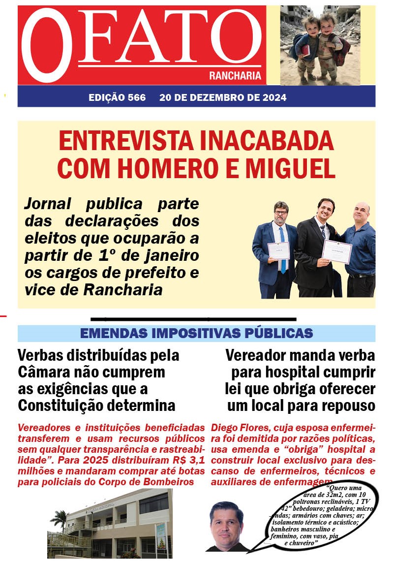 “Não vamos olhar para o passado” (Homero do Mané Facão). “Não vamos jogar pedras” (Miguel da Farmácia)