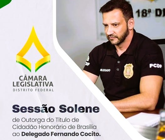 Ranchariense Fernando Cocito recebe título de Cidadão Honorário de Brasília