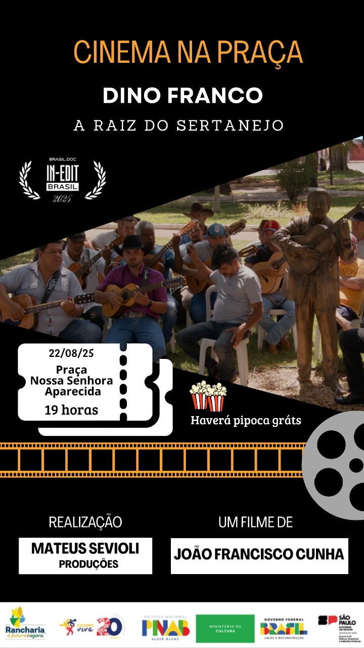 Filme sobre Dino Franco terá primeira apresentação em Rancharia, amanhã (22)