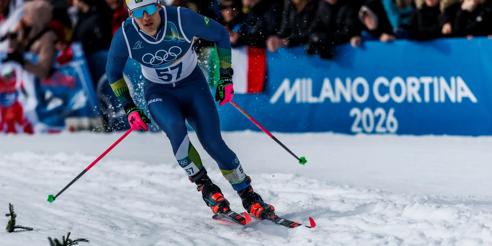 Brasil estreia no esqui cross-country, mas não se classifica à final