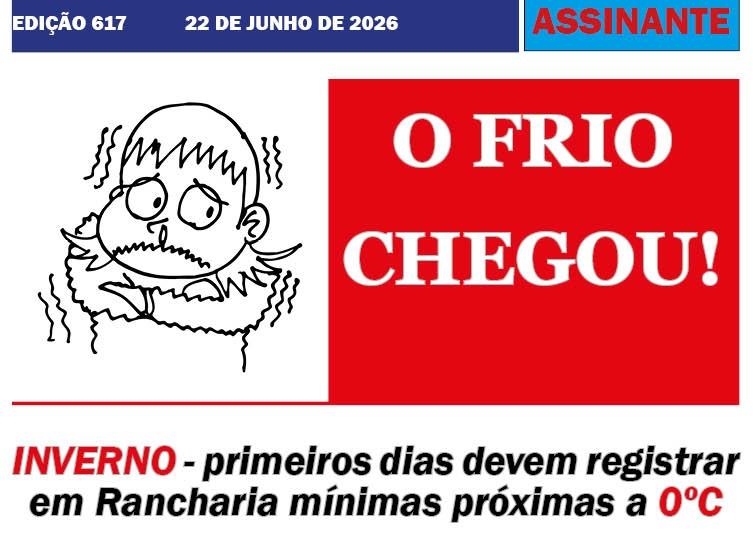 Frio intenso pode levar a mínima próxima de 2ºC amanhã em Rancharia